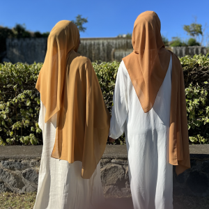 Hijab en mousseline Camel