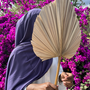 Hijab en soie de médine simple violet