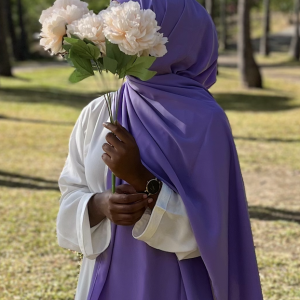 Hijab en soie de médine Lilas