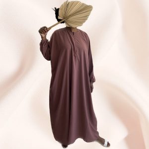 Abaya Meyssa Couleur Bordeau