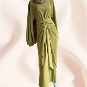 Abaya Sabr Couleur Vert Olive